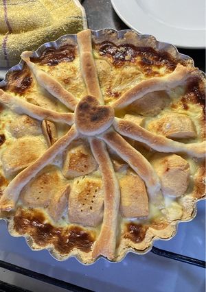 Una foto de Torta de manzana 🍎🍰