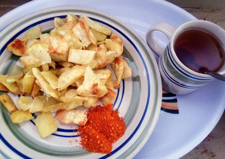 Recipe of Super Quick Homemade Fry sweet potato with tea
