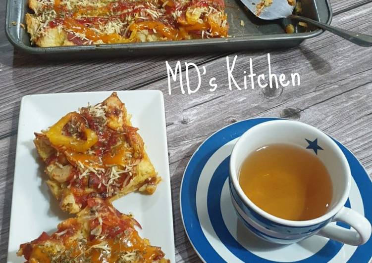 Resep Pizza Sisa Roti Anti Gagal