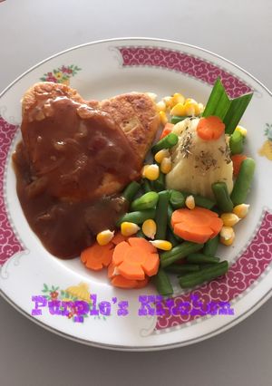 Foto resep Fermented Soy Bean Steak with Onion Black Pepper Sauce