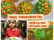 A picture of tricolor cake