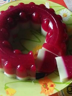 Foto resep Puding buah naga melon