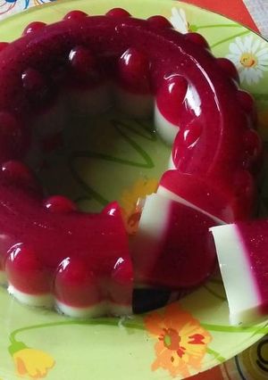 Foto resep Puding buah naga melon
