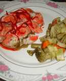 Medallones de Pechuga de Pollo con Ají Dulce