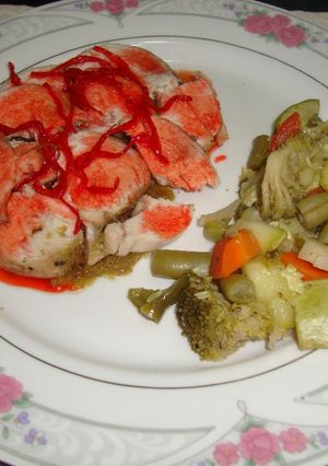 Una foto de Medallones de Pechuga de Pollo con Ají Dulce