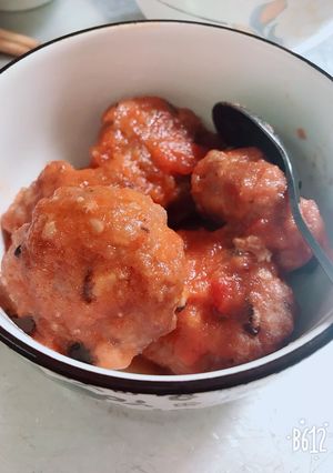 Hình của món Thịt viên nấm sốt cà chua.