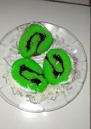 Foto resep Bolu gulung pandan ekonomis