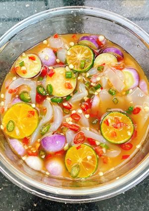 Hình của món Mực Mắm Nhĩ.