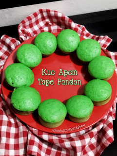 Foto resep Kue Apem Tape Singkong Pandan