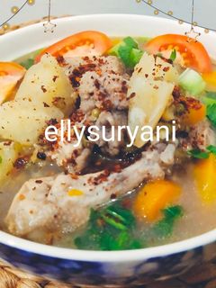 Foto resep Sup Ayam-Ubi-Kacang Ijo Yummy Segar Ala Rumah Kami