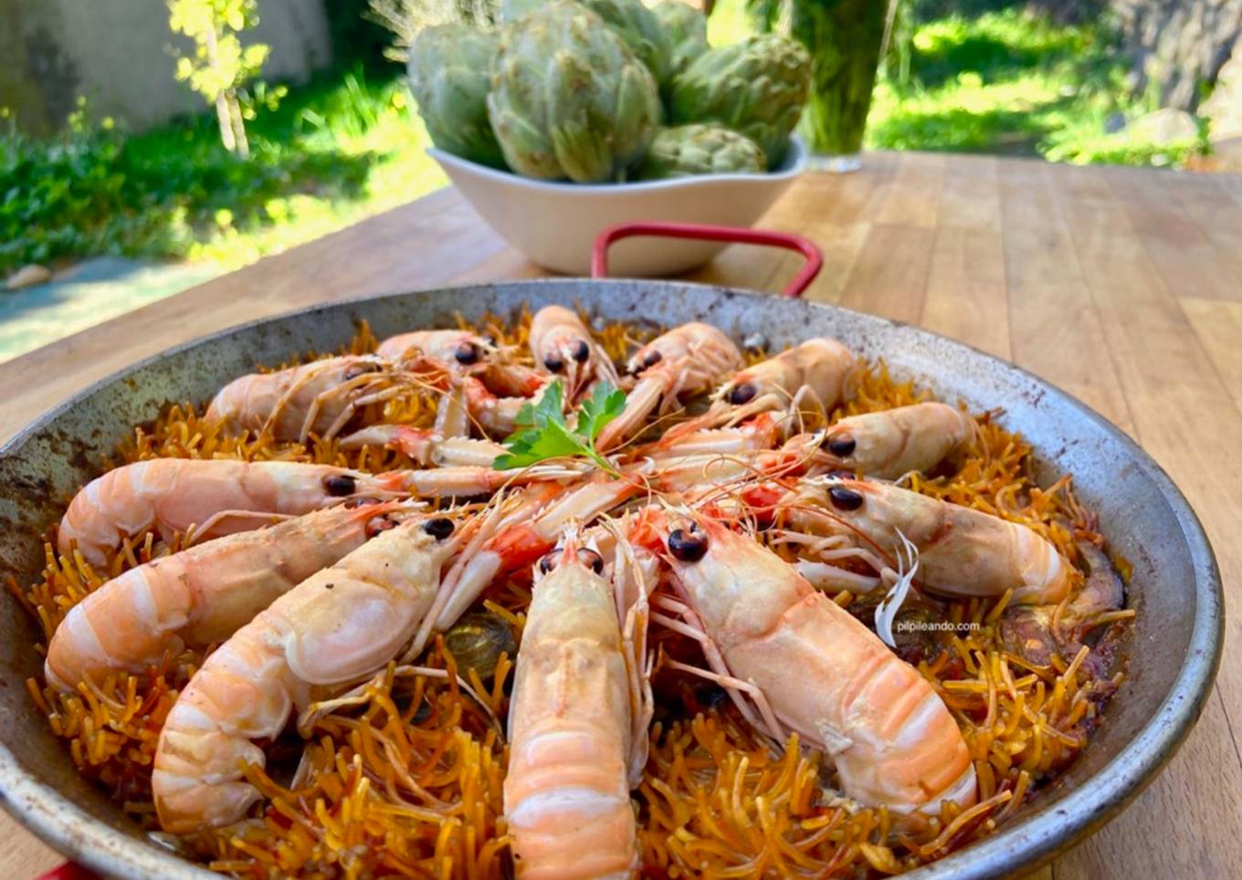 Fideuá de Cigalas y Alcachofas 🤤