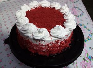 Una foto de Red velvet cake