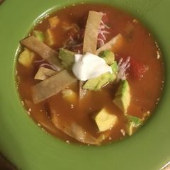 A picture of Chicken Tortilla Soup.