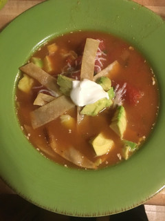 A picture of Chicken Tortilla Soup.