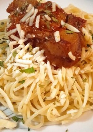 O poză a rețetei Macaroane cu sos și carne de vită.