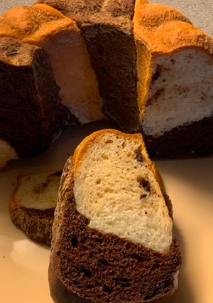 Duplán csokis kuglóf recept fotója