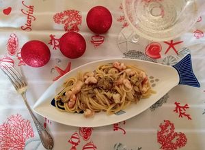 Foto di Linguine mazzancolle e carciofi