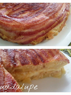 Una foto de Pastel de tortilla, beicon y queso en gm e, gmf y tradicional