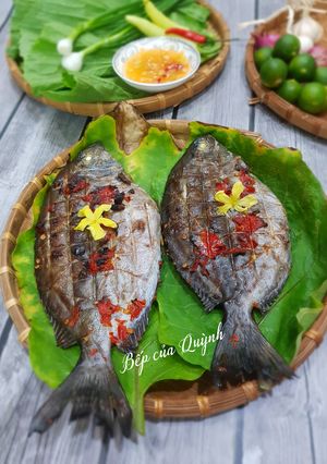 Hình của món Cá dìa nướng muối ớt.