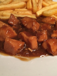 Una foto de Pechuga de pollo en salsa cola y teriyaky