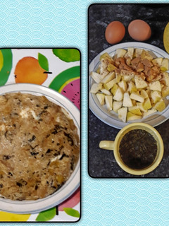 Una foto de Tortilla dulce de manzana con estevia. - Para diabéticos