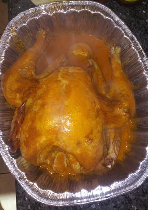 Una foto de Pavo en salsa criolla