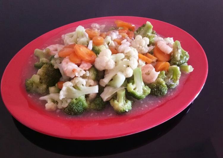 Resep Vegetable mix shrimp, Bisa Manjain Lidah