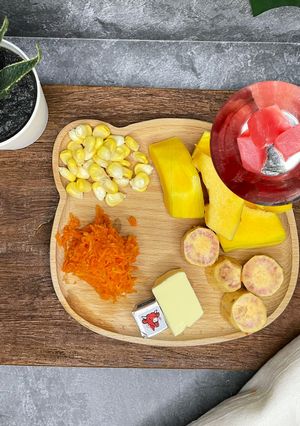 Foto resep Resep MPASI 6m+ - Sweet Potato with Tuna and Sweet Corn