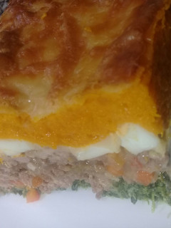 Una foto de Pastel de zapallo carne y espinaca