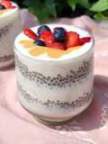 🫙🫐🍓Chía overnight pudding con avena, yogur, coco, fruta fresca y mantequilla de maní🍓🫐🫙