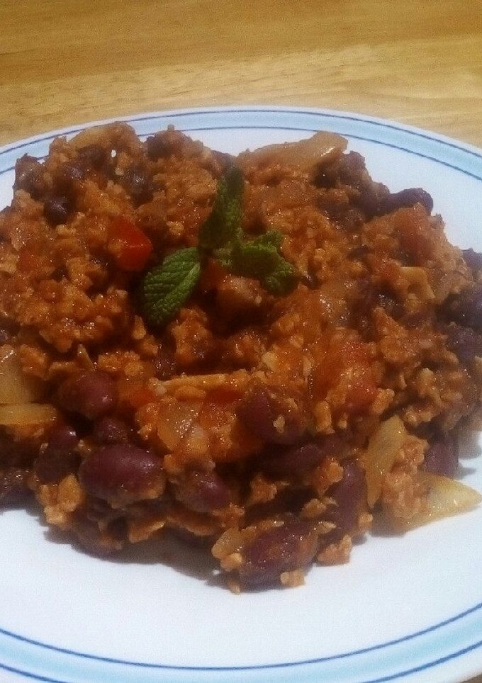Una foto de Chili vegano