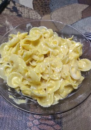 Una foto de Fideos con salsa de quesos