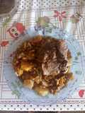 Estofado de chuletas y lentejas
