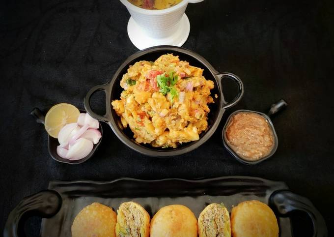 Fried Litti With Aloo Baigan Chokha