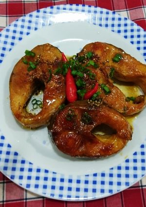 Hình của món Cá Lóc Kho Tiêu.