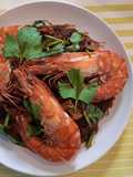 "Baked Black Tiger Shrimp with Glass Noodles" 🦐🦐