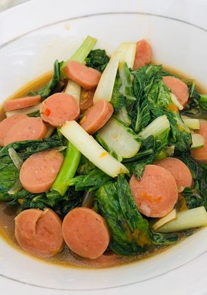 Foto resep Sawi Manis Sosis (simpel 👍🏻👌🏻)