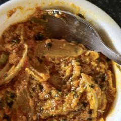 A picture of Onion malai sabji.