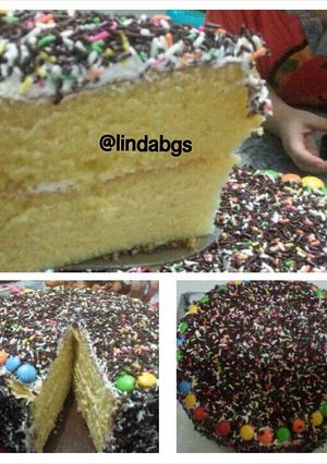 Foto resep Sponge cake sedap Birthday cake