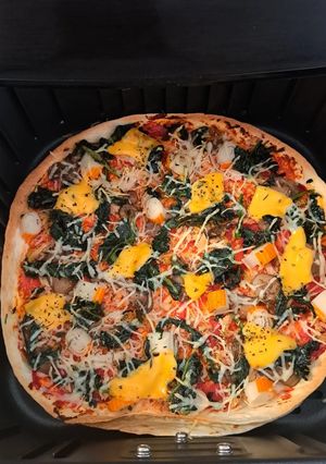 Une photo de Pizza sans pâte facile et rapide à l'air fryer