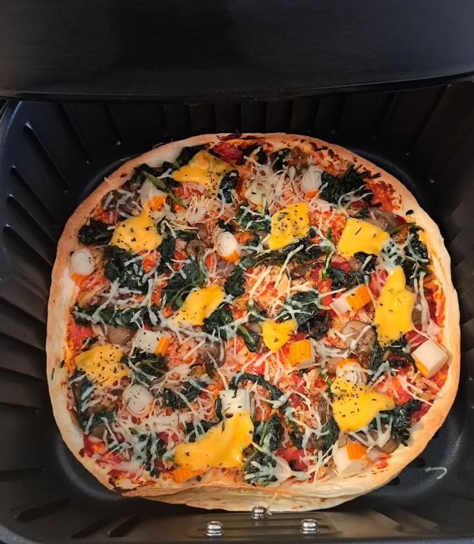 Une photo de Pizza sans pâte facile et rapide à l'air fryer