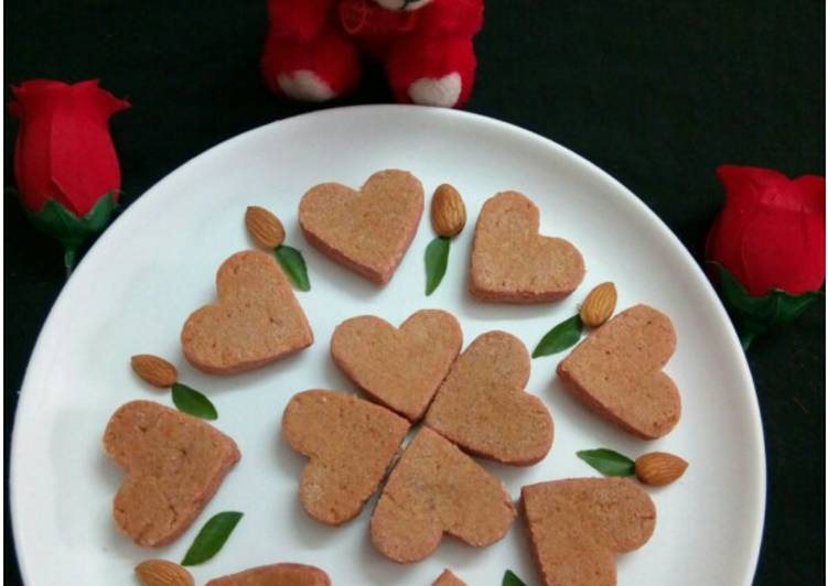 Beetroot wheat flour cookies