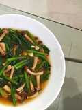 Tumis Horenso Jamur Saos Tiram