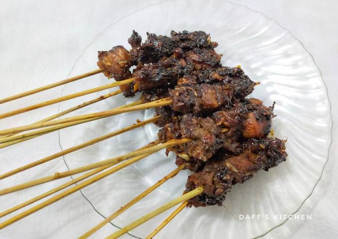 Wajib coba! Resep mudah membuat Sate Daging Sapi Bumbu Maranggi🐮 hidangan Lebaran dijamin sedap