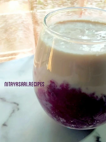 Langkah Mudah untuk Membikin Resep 32. Susu Lumut Ubi Ungu yang Lezat Sekali Anti Ribet, Uenak Banget