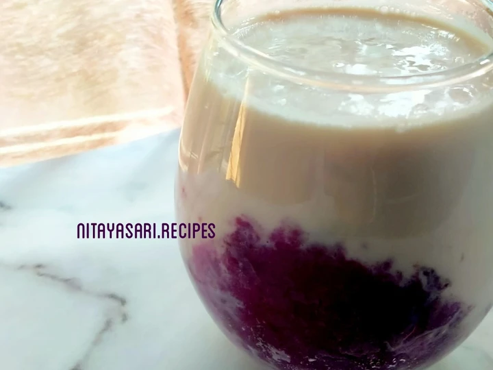 Langkah Mudah untuk Menyiapkan Resep 32. Susu Lumut Ubi Ungu yang Bikin Ngiler Anti Ribet, Bikin Ngiler