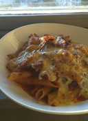 Blue cheese bolognese bake