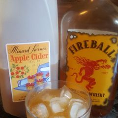 A picture of Apple Cider and Fireball.