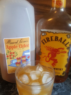 A picture of Apple Cider and Fireball.