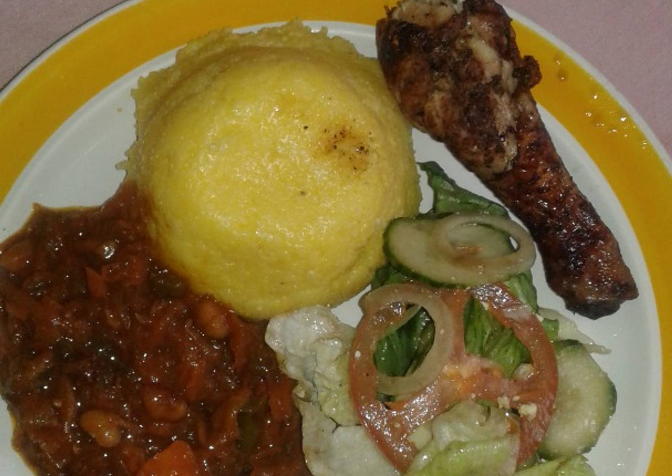 Grilled chicken chakalala meal